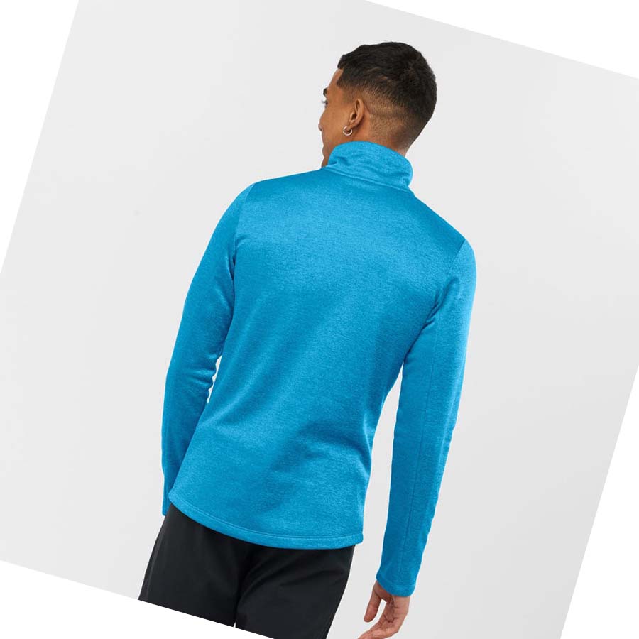 Salomon ESSENTIAL LIGHTWARM SEAMLESS Erkek Kapüşonlu Sweatshirt Mavi | TR 3207GSO